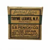 Antique Thyme Leaves Herbal Medicine Box with Contents
