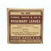 Vintage Rosemary Leaves Herbal Medicine Box with Contents
