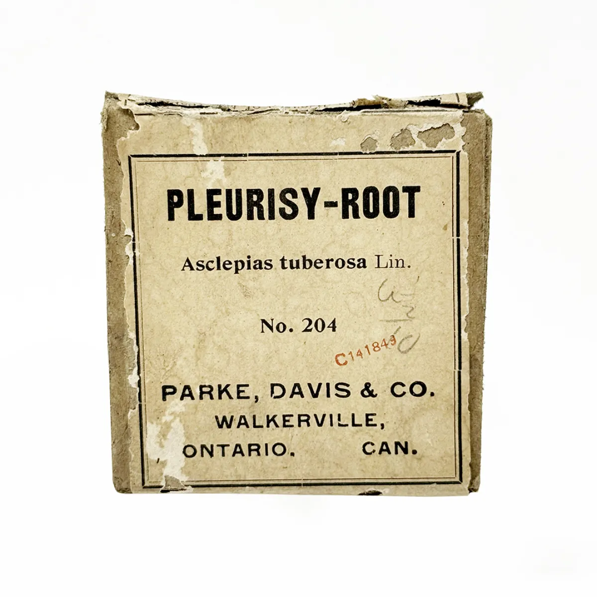 Vintage Pleurisy Root Herbal Medicine Packet with Contents