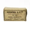 Vintage Sassafras Herbal Medicine Box with Contents