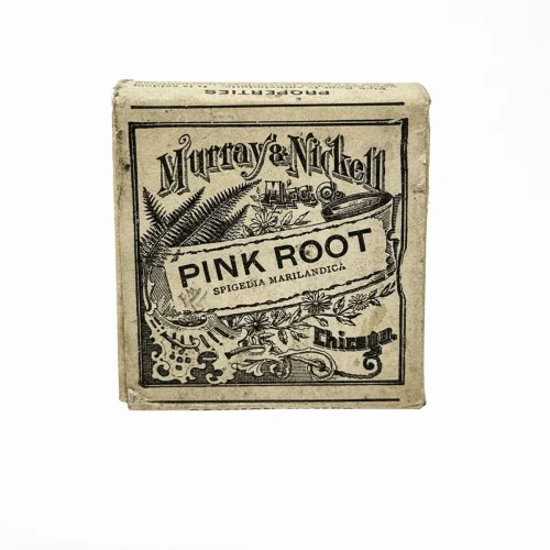 Antique Pink Root Herbal Medicine Package with Contents