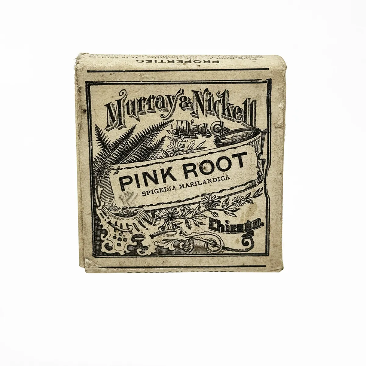 Antique Pink Root Herbal Medicine Package with Contents