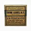 Antique Thyme Leaves Herbal Medicine Box with Contents