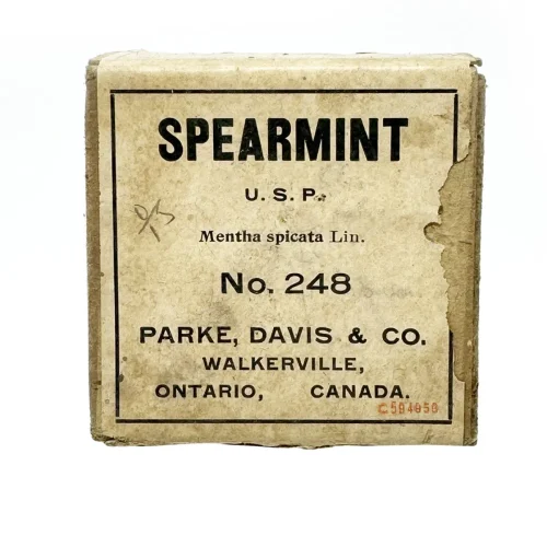 Vintage Spearmint Herbal Medicine Package with Contents