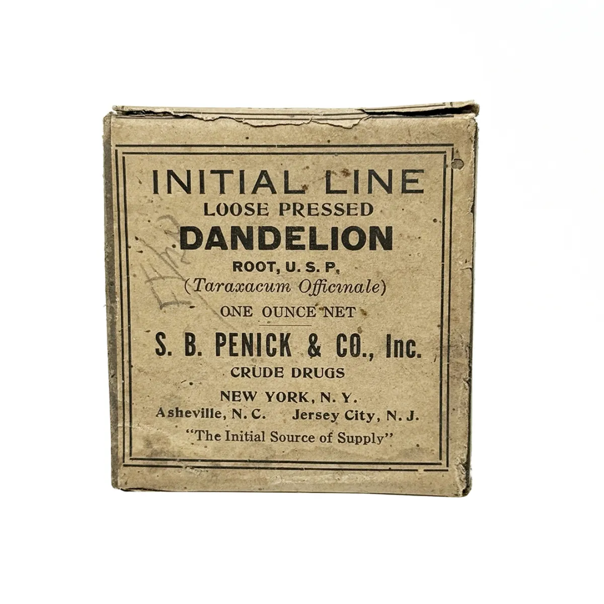 Vintage Dandelion Herbal Medicine Box with Contents