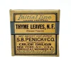 Antique Thyme Leaves Herbal Medicine Box with Contents