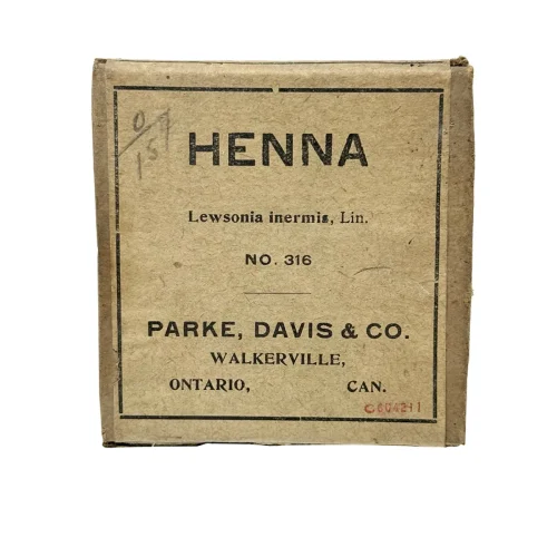 Vintage Henna Herbal Medicine Package with Contents