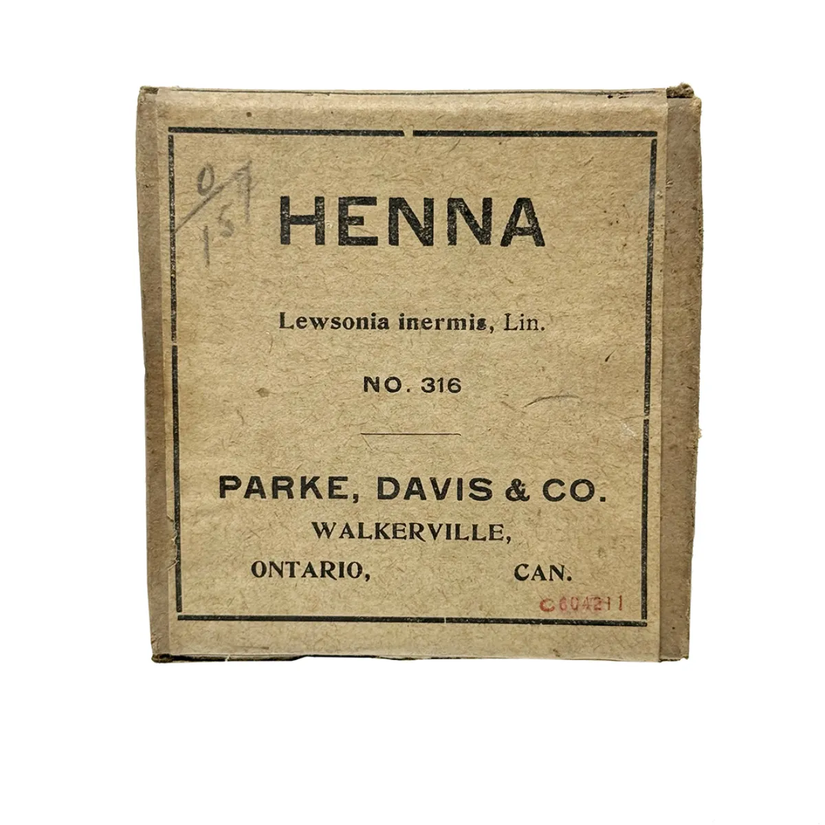 Vintage Henna Herbal Medicine Package with Contents