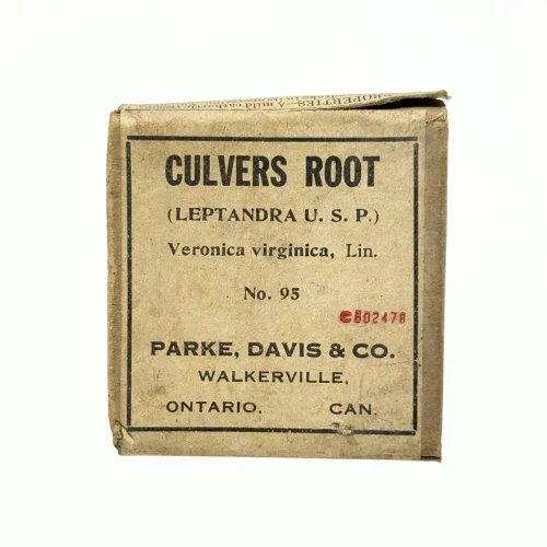 Vintage Culvers Root Herbal Medicine Package with Contents