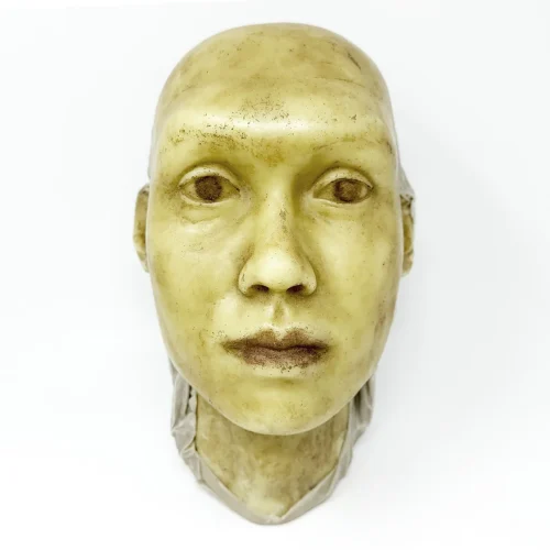 MS1841 Haunting and Macabre 19th Century Wax Head Medical Study