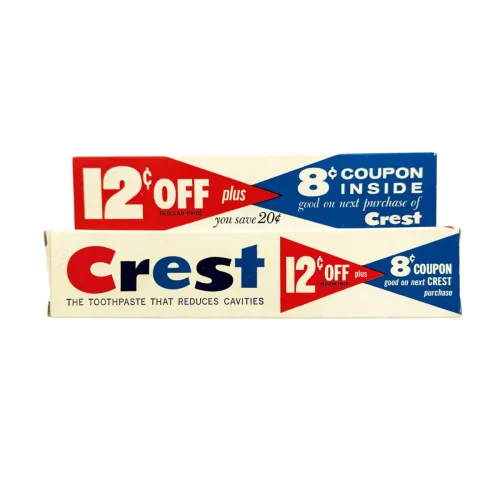 Vintage Crest Toothpaste Original Old Store Stock