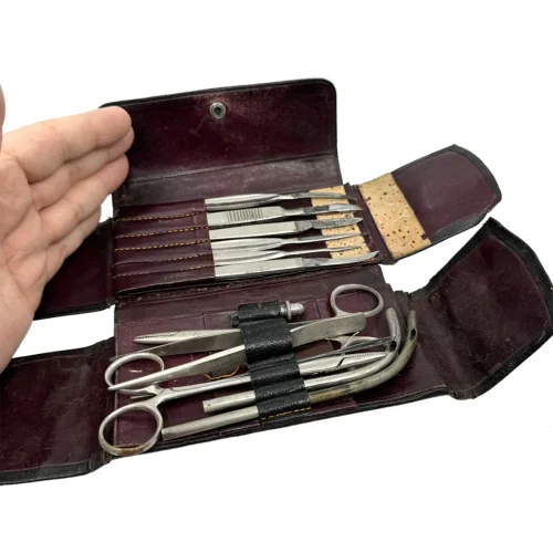 Antique Victorian Era Pocket Traveling Surgery Kit