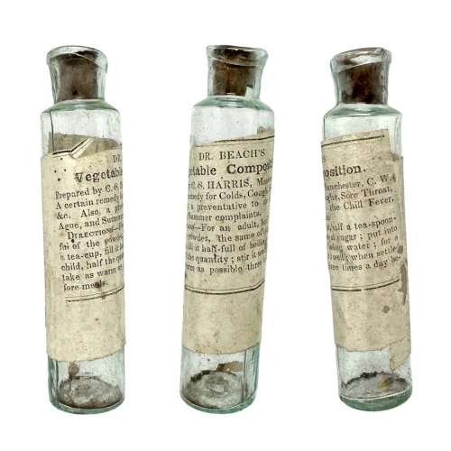 MS2261 Dr. Beach’s Vegetable Composition Canada West Labelled Medicine Bottle