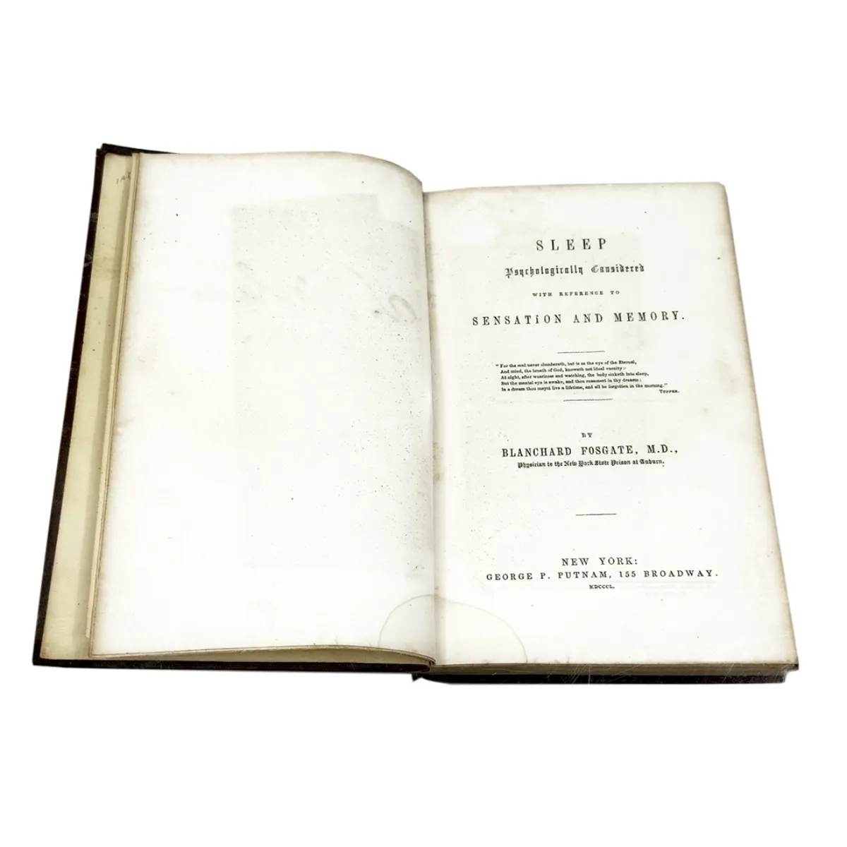 1850 Sleep Psychologically Considered with Reference to Sensation and Memory