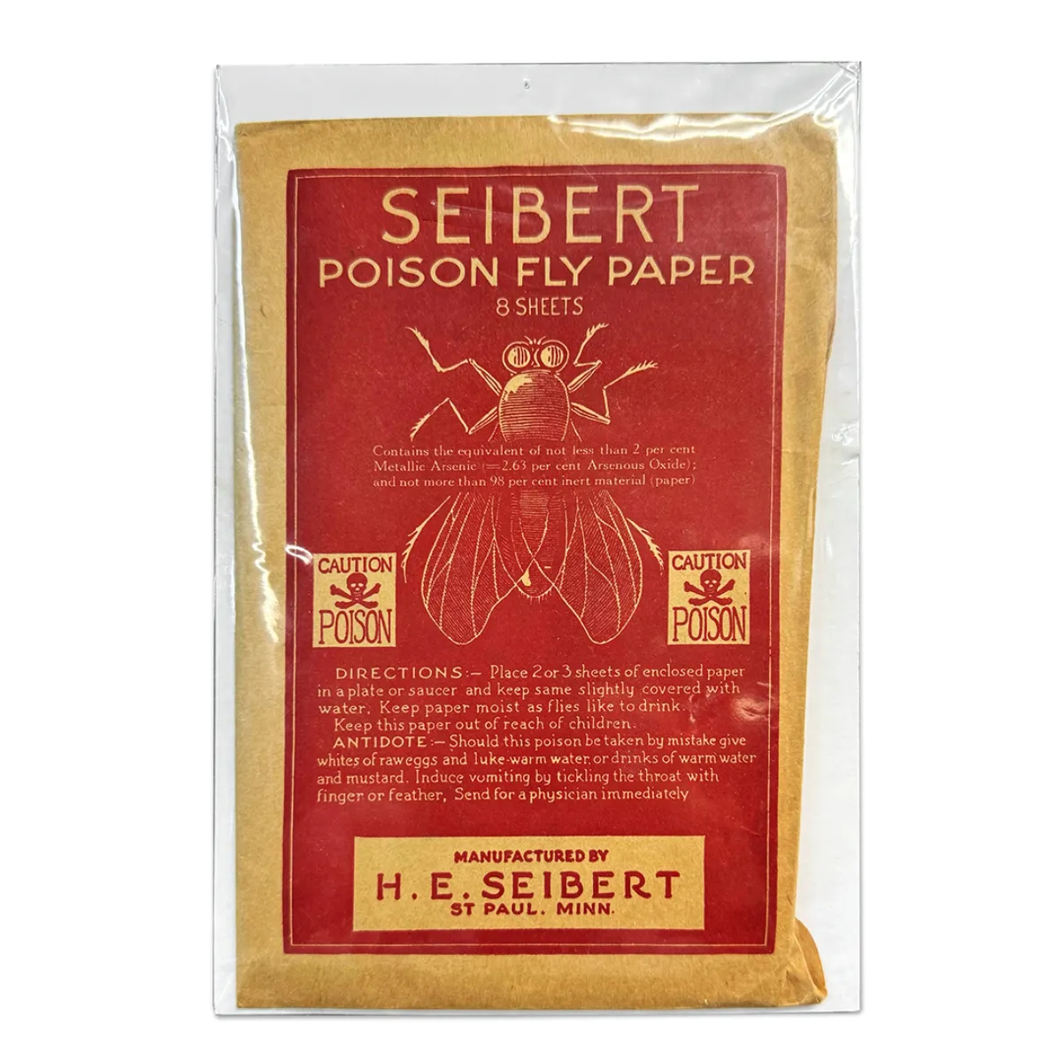 MS241 Antique Poison Package Seibert Poison Fly Paper