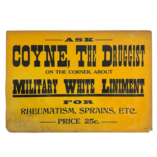 Coyne The Druggist Canadian 19th Century Advertising Poster