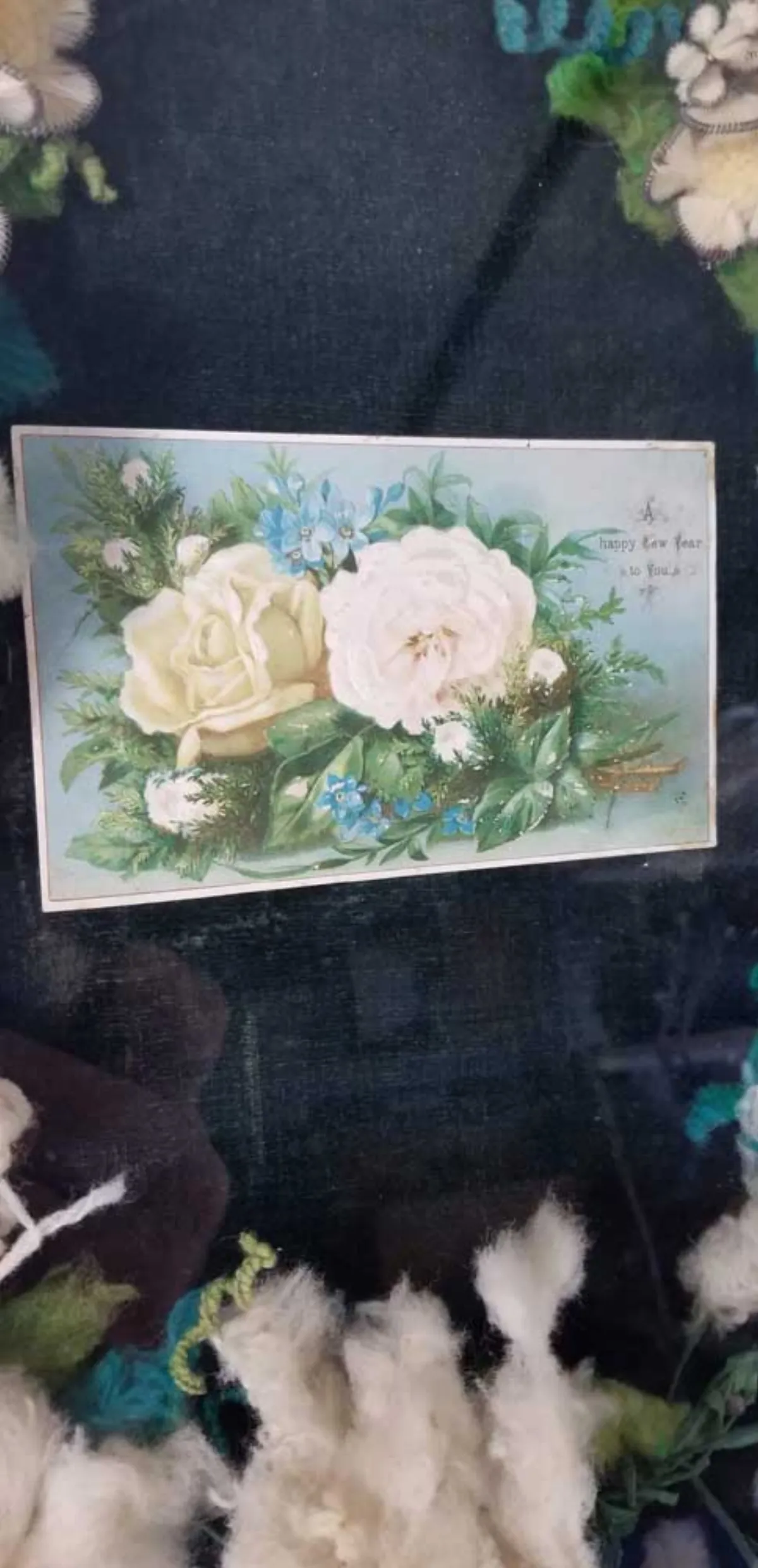 19th Century Shadowbox Wreath Art