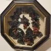 OC039-A Early 19th Century Octagonal Shadow Box Wax Fruit Art