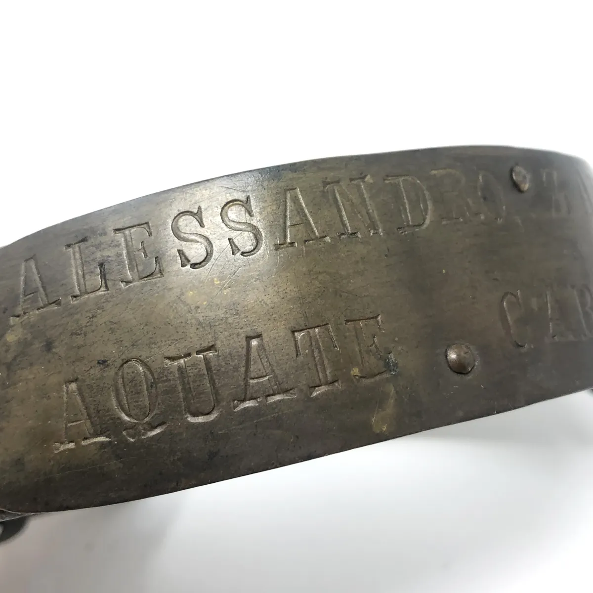 19th Century European Dog Collar Lock and Key