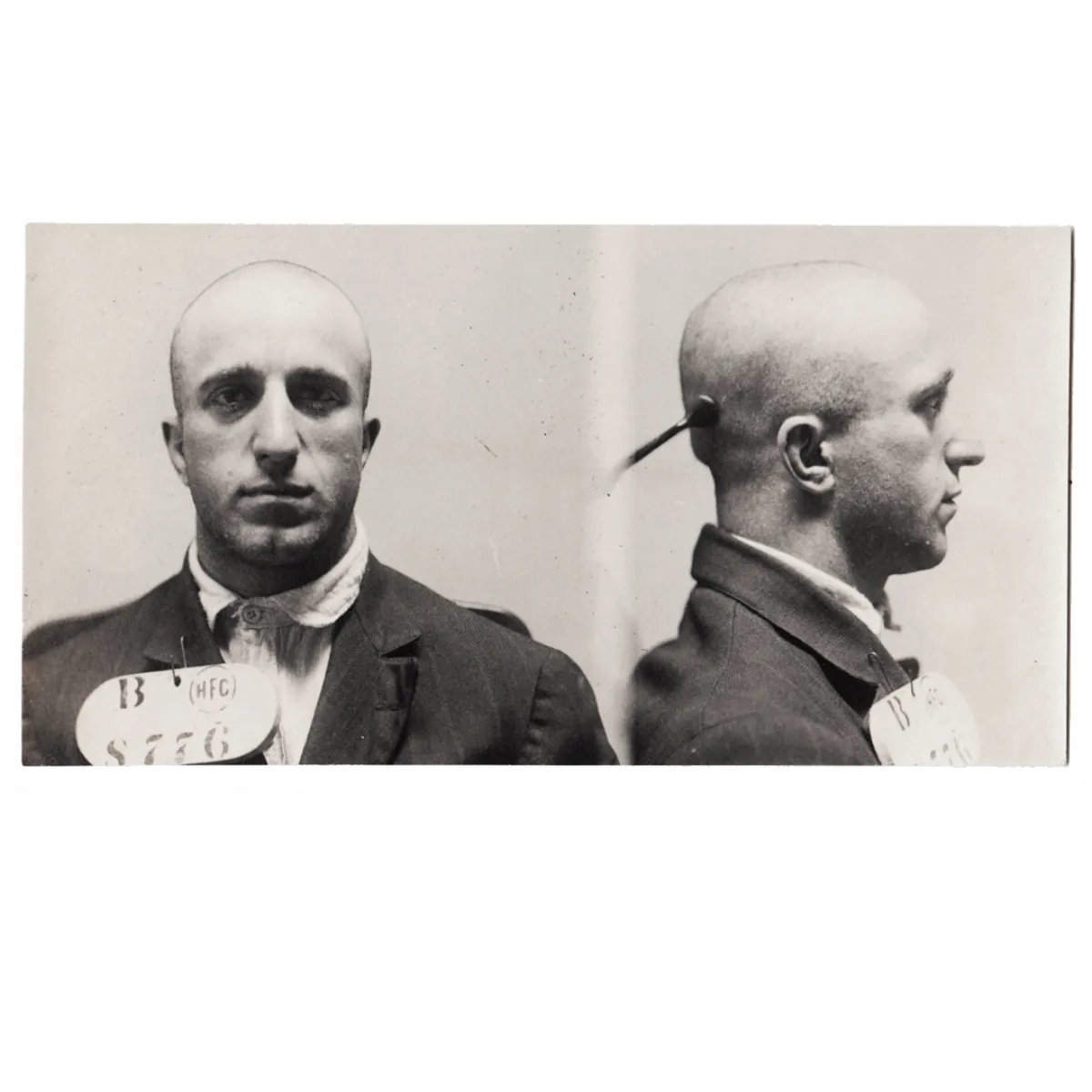Original 1860s Mugshot Photograph 8776