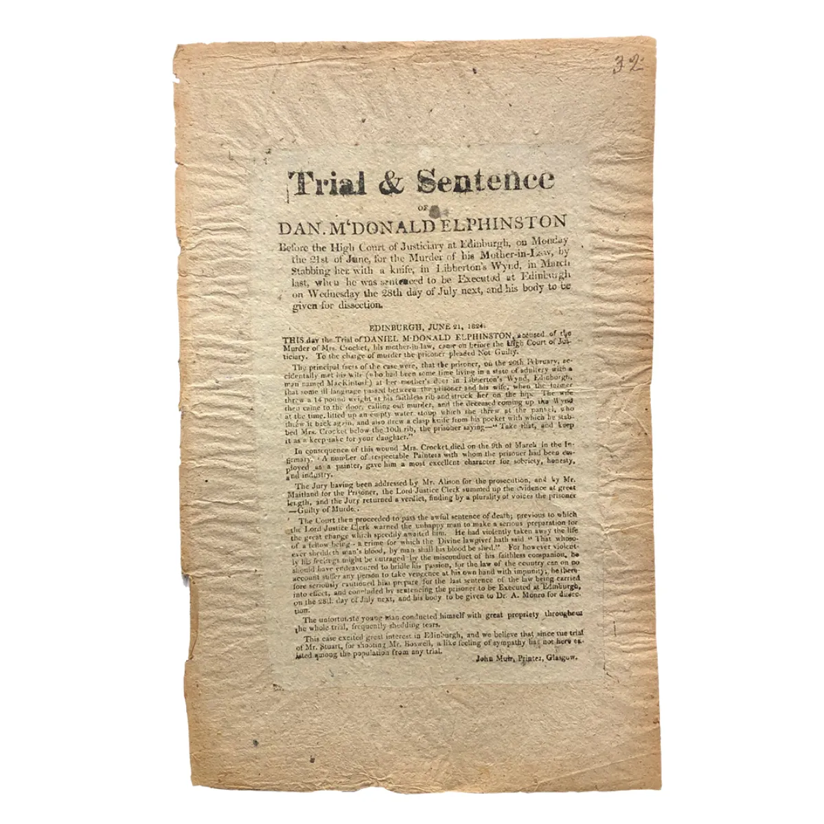 TC0231 1824 Broadside Execution and Dissection of Body