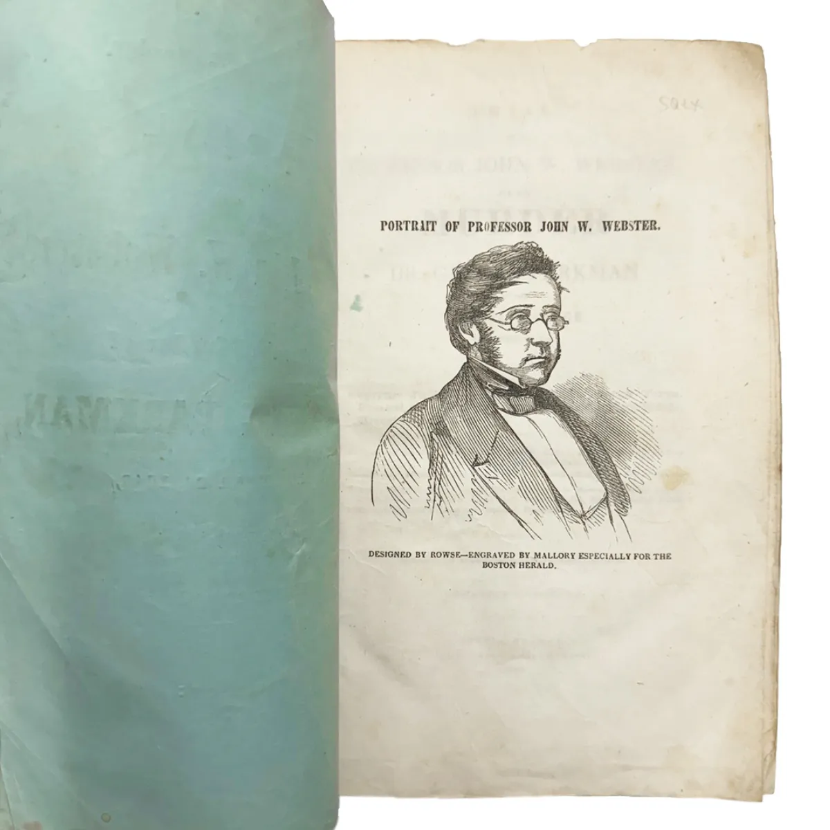 1849 True Crime Pulp Murder Trial for the Prof in Medical College