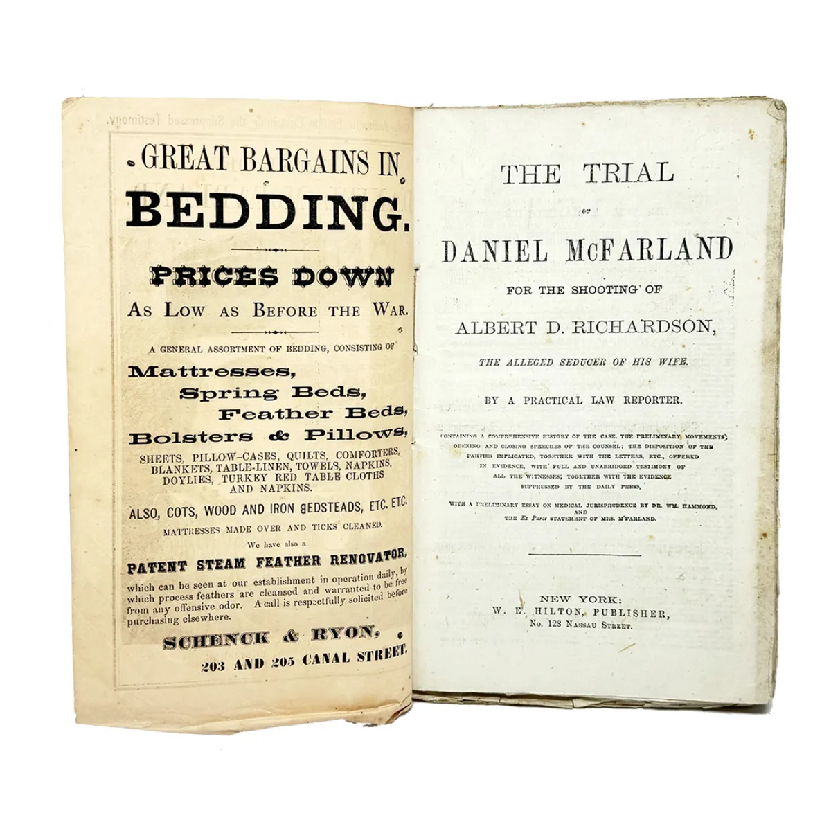 1870 True Crime Pulp The Richardson-McFarland Tragedy
