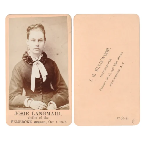 1875 Original CDV and Two StereoviewJosie Langmaid Murdered