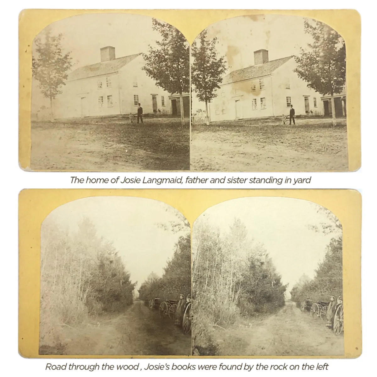 1875 Original CDV and Two StereoviewJosie Langmaid Murdered