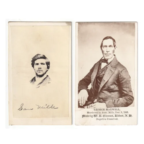Original 1867 CDV Photographs of Murderer Samuel Mills and His Victim George Maxwell