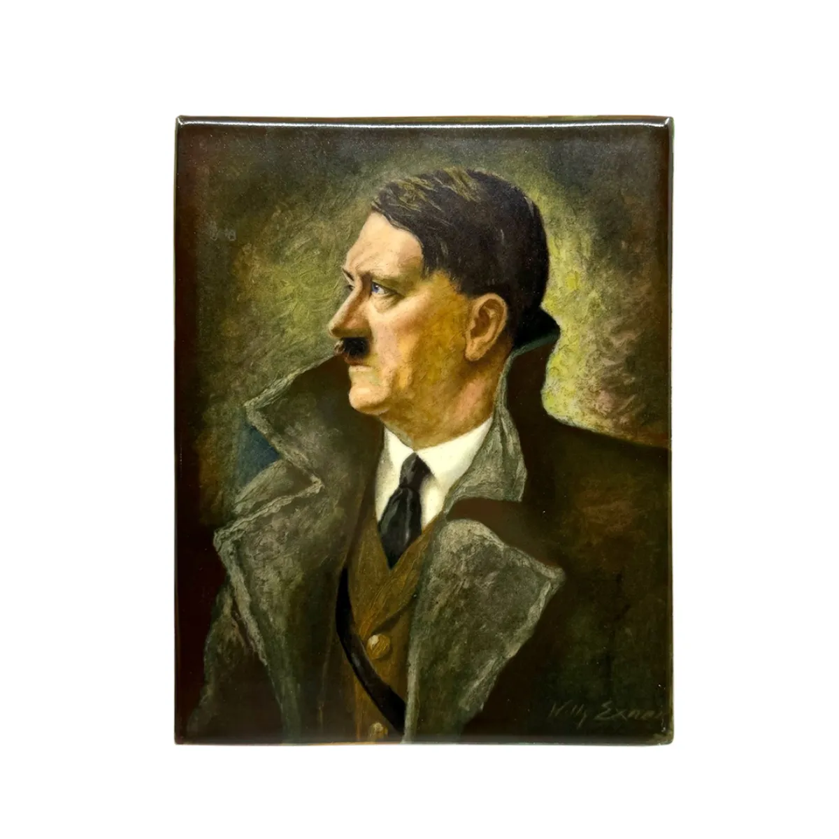 Extremely Rare Rosenthal Porcelain Hitler Plaque