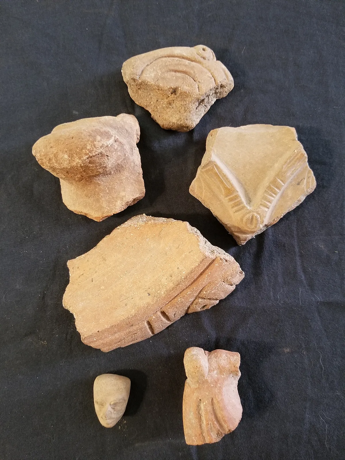 WT011-A Pre-Columbian Pottery Artifact and Shards